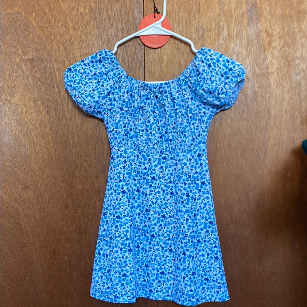 Blue Floral Kids Dress